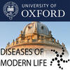 Logo for Diseases of Modern Life superimposed on the Radcliffe Camera