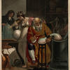 Engraving of an alchemist