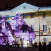 Photograph of projection from Victorian Light Night