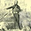 Illustration of a man passing out bills